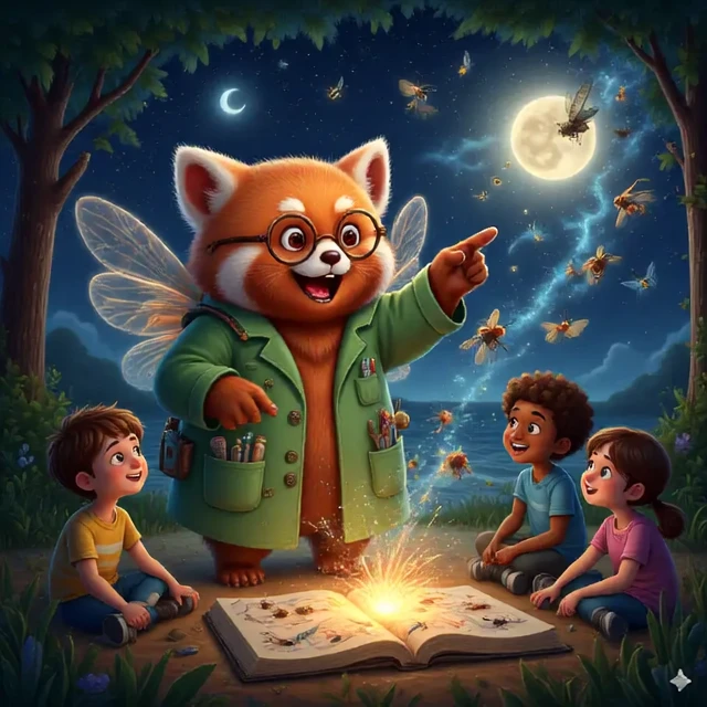 Professor Pip and the Enchanted Fireflies: A Forest Adventure Cover